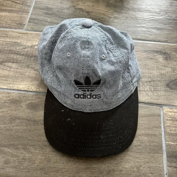 Adidas Gray Ish Blue Black Cap Hat One Size Fits Most - Picture 1 of 4